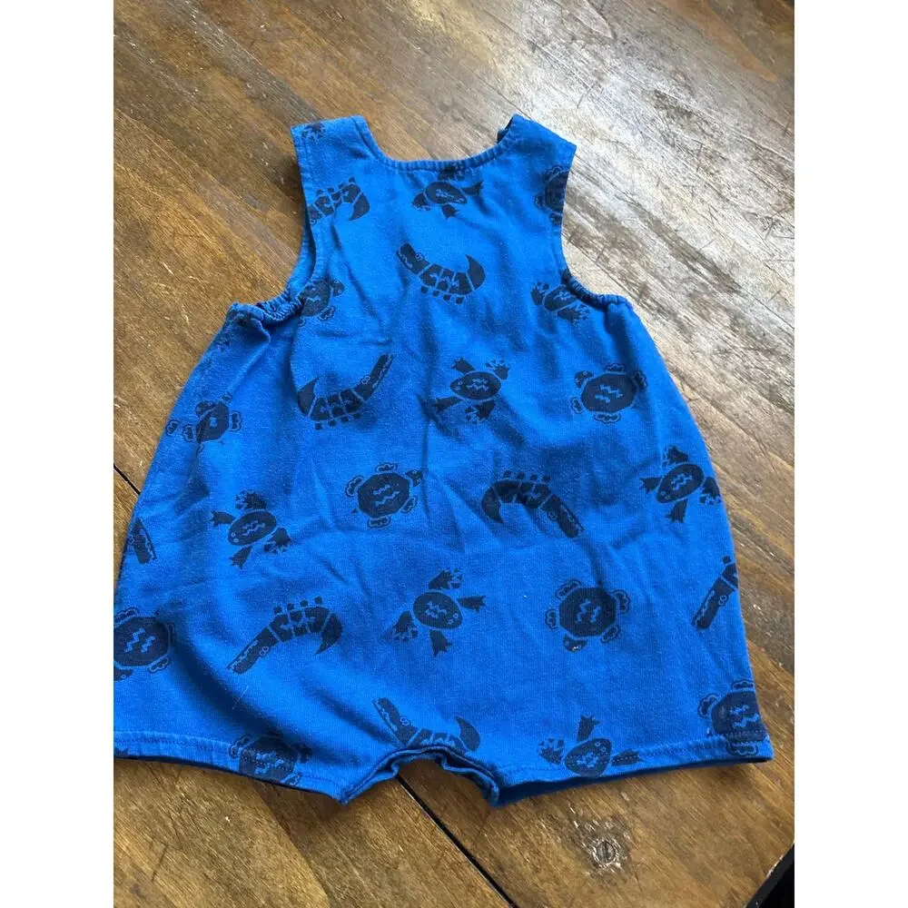 Carters Vintage Romper Lot of 2 Turtles Gators Dinosaurs 3-6 Months